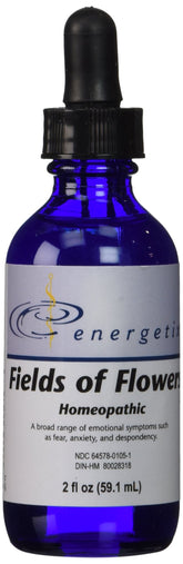 Energetix Fields of Flowers bottle front view for calming emotions