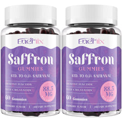 Enerlix Saffron Gummies bottle pour offers convenient daily mood support.