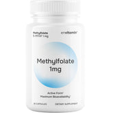 Envitamin 5-MTHF bottle front highlighting active folate support for daily methylation.