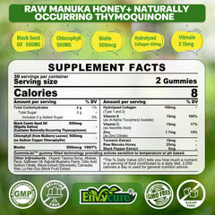 EnvyCure Chlorophyll Gummies pack displaying vibrant greens for refreshing wellness.