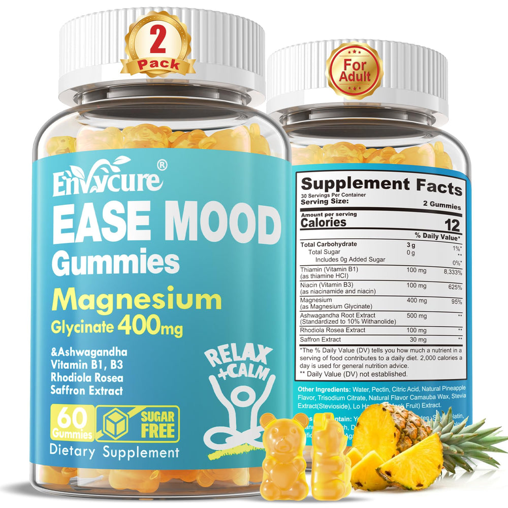 EnvyCure sugar-free magnesium glycinate bottle promotes calm evening routines.