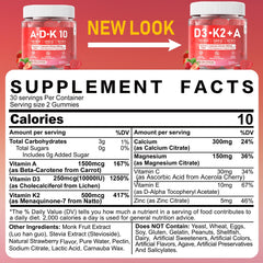 EnvCure Vitamin D3 K2 A Gummies close-up of chewy texture and pleasant flavor.