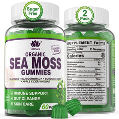 EnvyDeal Sea Moss Gummies 2-pack bottle shot for daily immune support