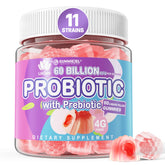 EnvyDeal sugarfree probiotic gummies peach bottle for daily digestive balance.
