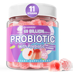 EnvyDeal sugarfree probiotic gummies peach bottle for daily digestive balance.
