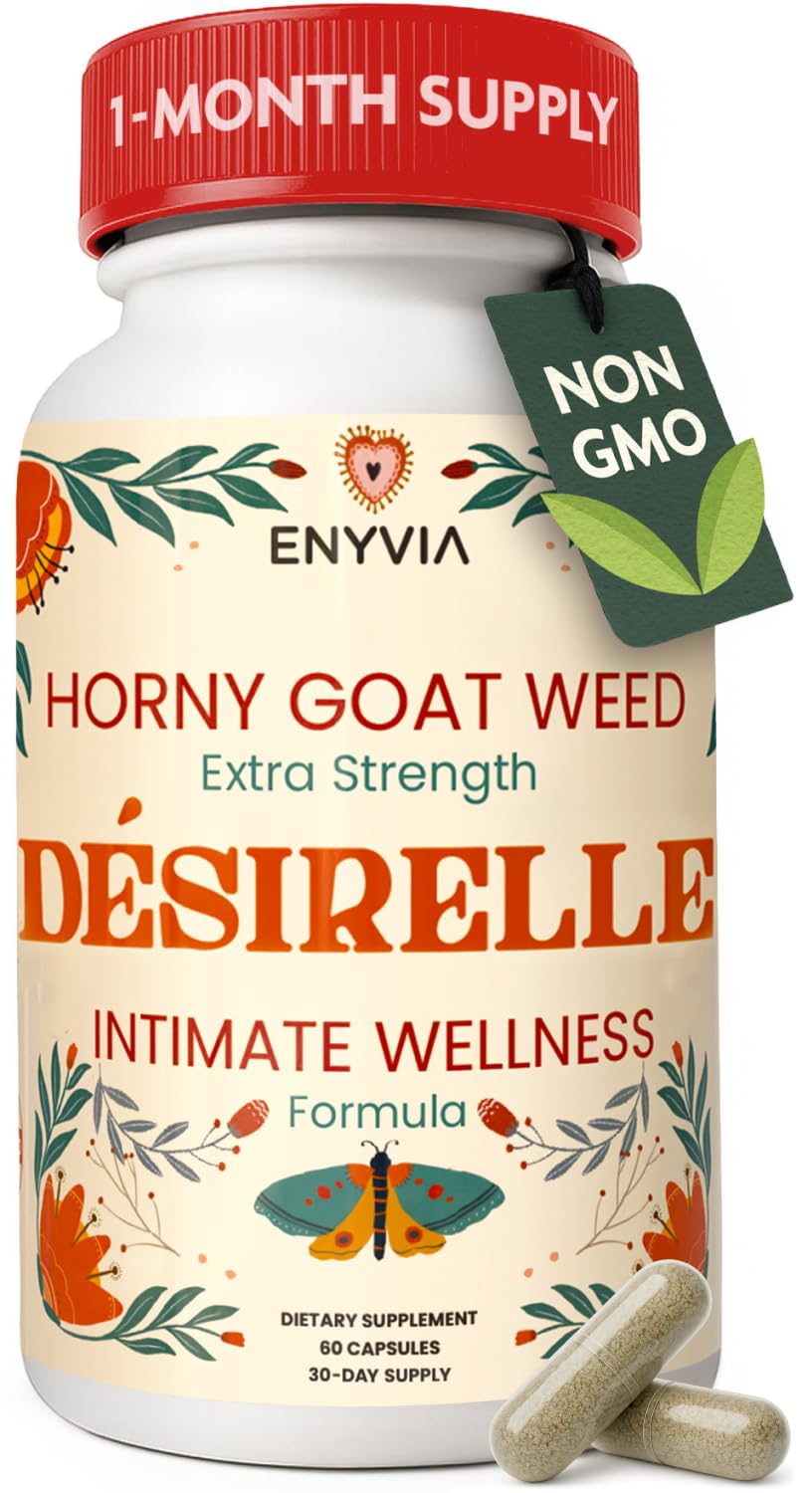 Enyvia Libido Booster for Women bottle with capsules, convenient daily support for mood and desire.