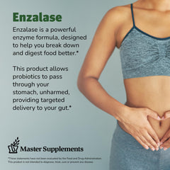 ENZALASE capsules illustrate probiotic-compatible enzymes for gut balance and comfort