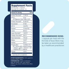 Enzyme Science Complete Digestion probiotic bottle highlighting 125M CFU per capsule.