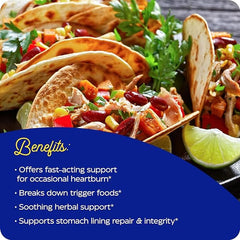 Enzymedica Acid Soothe ingredients zinc carnosine highlighted for gut support