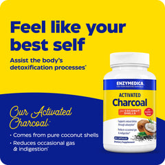 Enzymedica Activated Charcoal capsules ready for daily digestive support.