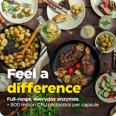 Enzymedica Digest Complete DE111 capsule image highlights probiotic strain DE111.