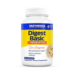 Enzymedica Digest Basic + Probiotics bottle for daily digestive support.