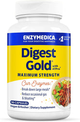 Enzymedica Digest Gold + ATPro bottle front shows full-strength digestive support.