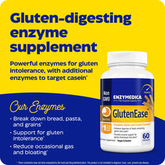 Enzymedica GlutenEase label highlights DPP-IV and Thera-blend enzyme blend