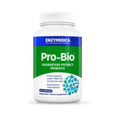 Enzymedica Pro-Bio bottle cap showing shelf-stable formula for convenient storage and daily digestion support