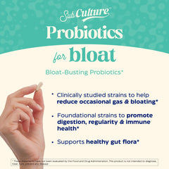 Enzymedica SubCulture Probiotics capsules shown for convenient daily use.