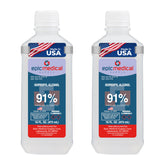 Epic Medical Supply isopropyl alcohol 91% bottle with open cap for quick antiseptic access