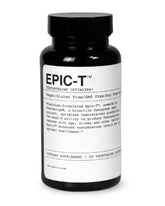 EPIC-T bottle cap closeup suggesting daily wellness support potential.