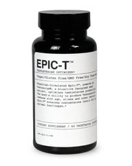 EPIC-T bottle cap closeup suggesting daily wellness support potential.