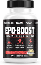 EPO-Boost bottle front label highlighting natural blood support for endurance.
