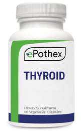 EPOTHEX raw grass-fed desiccated thyroid bottle for energy support.