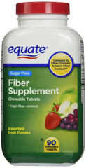 Equate Fiber Supplement bottle front with chewables for daily fiber support