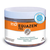 Equazen Pro SFI bottle front view promotes trusted kids omega support.