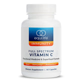 Equilife full spectrum vitamin C bottle with plant-based antioxidants for daily wellness.