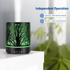 EQUSUPRO diffuser showing four timer modes and seven color options