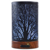 EQUSUPRO essential oil diffuser front view in black metal finish for home and office use
