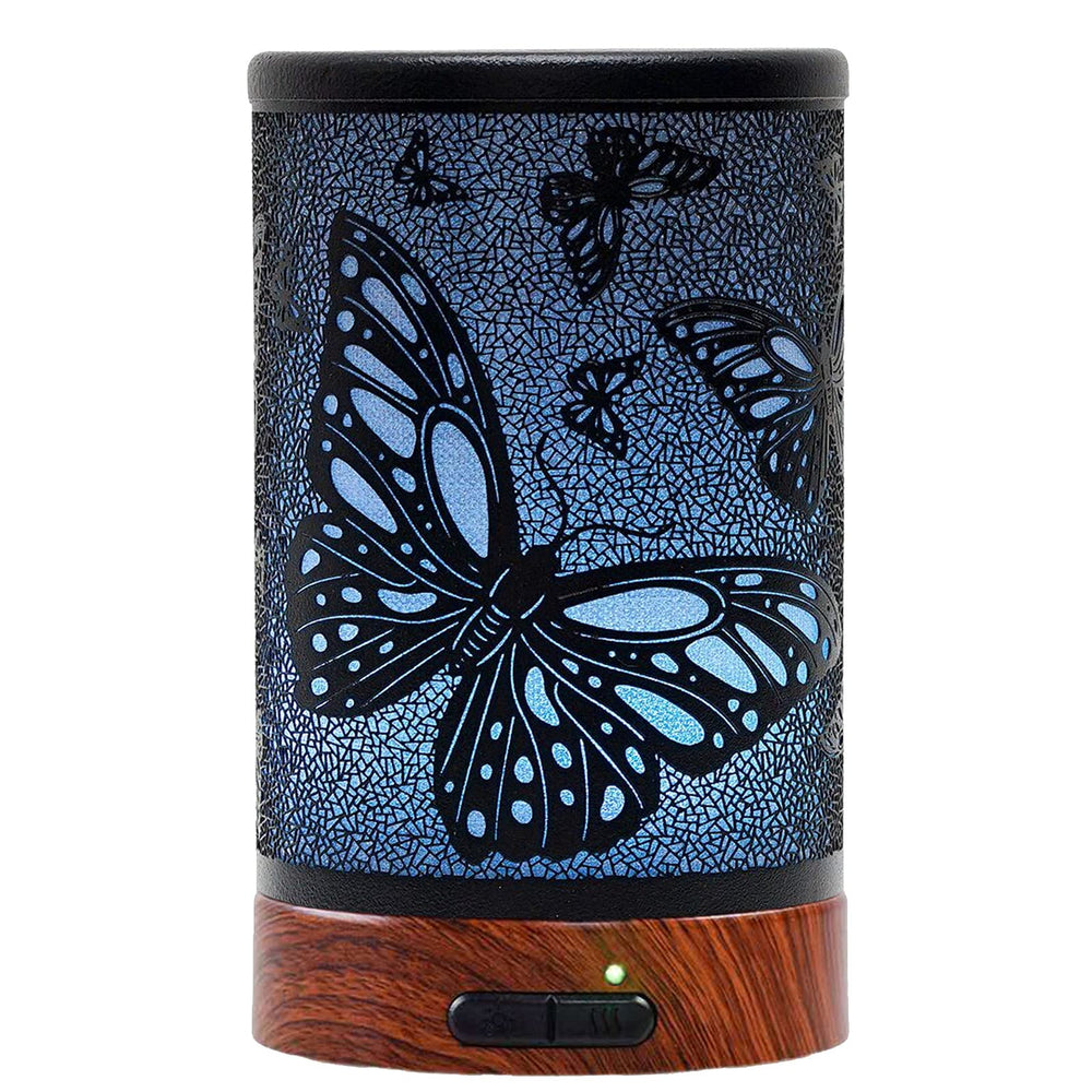 EQUSUPRO essential oil diffuser with black metal top for elegant aromatherapy