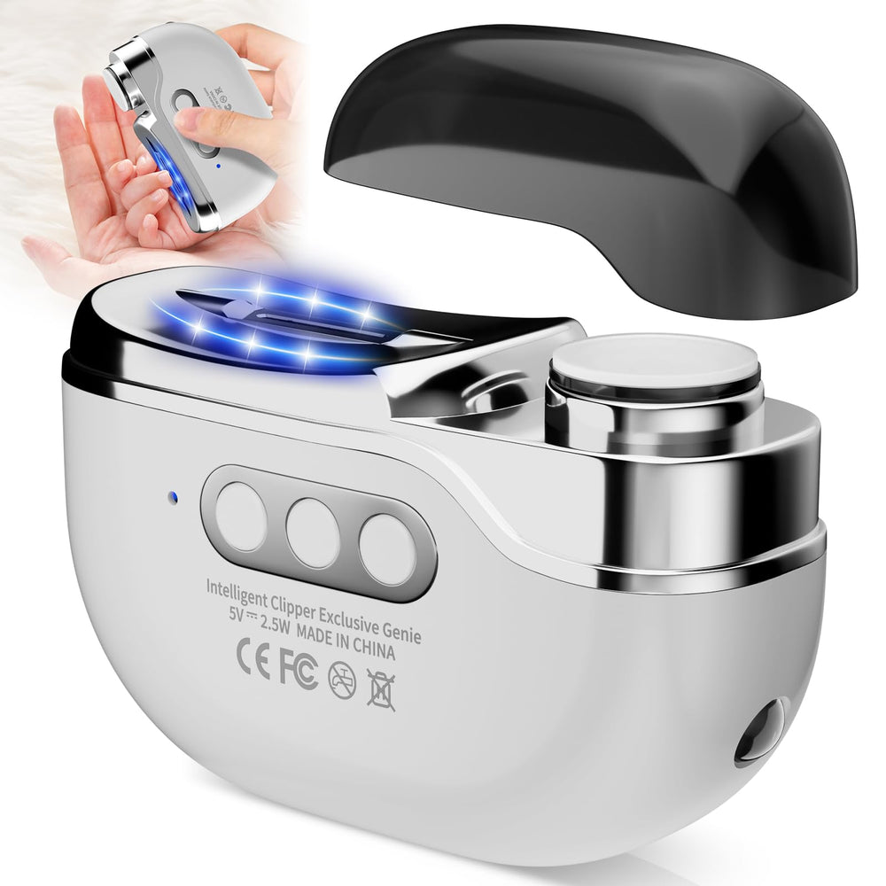 ERDFCV Automatic Nail Clipper with LED light for precise trimming in low light