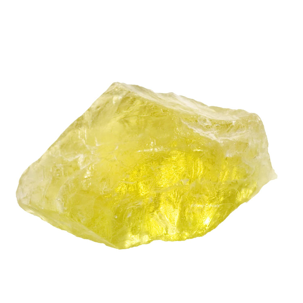 Erliway Citrine raw crystal, large 1.25-2 in, ideal for decorative displays and feng shui.