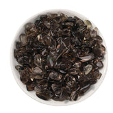 Erliway smoky quartz chips closeup, highlighting natural luster for crystal grids.
