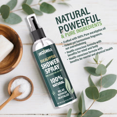 EROSMILE eucalyptus shower spray mist under running shower for aromatherapy benefits