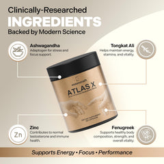 Essencraft Atlas X Shilajit detail showing natural energy support components.