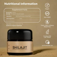 Lab test seal and UV protected jar indicating purity.
