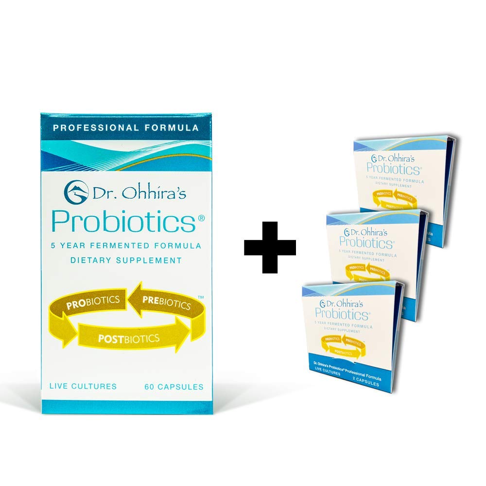 Dr. Ohhira's Probiotics Original Formula bottle with 60 capsules for balanced digestion.