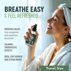 EssentiallyBased spa-like shower aromatherapy mist in a spray bottle.