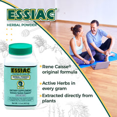 Essiac Original Formula ingredients label highlighting key botanicals.