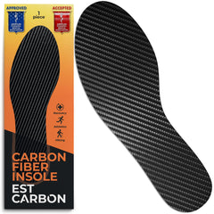 EstCarbon carbon fiber insole close-up shows strong, lightweight athletic support.