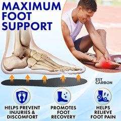 EstCarbon reversible design insole fits either foot for versatile wear.