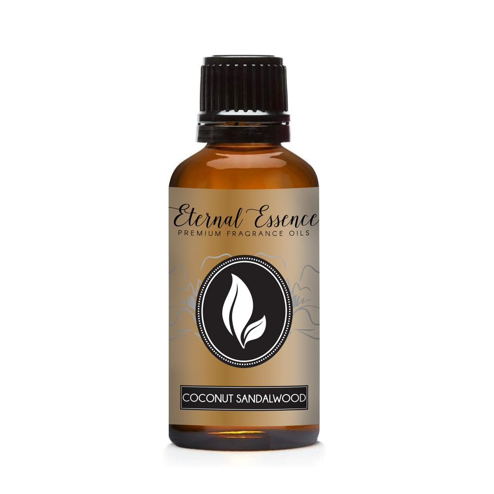 Eternal Essence Oils Coconut Sandalwood bottle pour for candle making and diffusers.