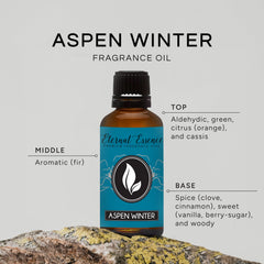 Eternal Essence Oils Aspen Winter label view shows premium packaging and fragrance clarity.