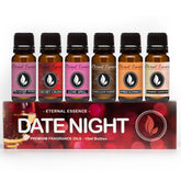 Eternal Essence Oils date night set bottles displayed for crafting candles and diffusers