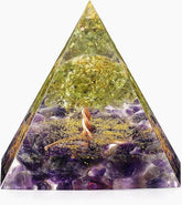 EternalOrgone Tree of Life pyramid front view; enhances focus during meditation