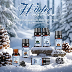 Ethlauff Essential Oils Winter Set warm woollen blanket bottle for comforting ambiance