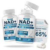 ETOVO NAD+ Plus bottle front showing a two-bottle package for daily vitality.