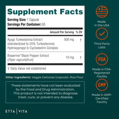 Etta Vita bottle in hand for on-the-go energy support.