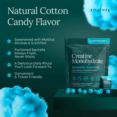 MCT oil coating enhances absorption in Etta Vita Creatine Gummies